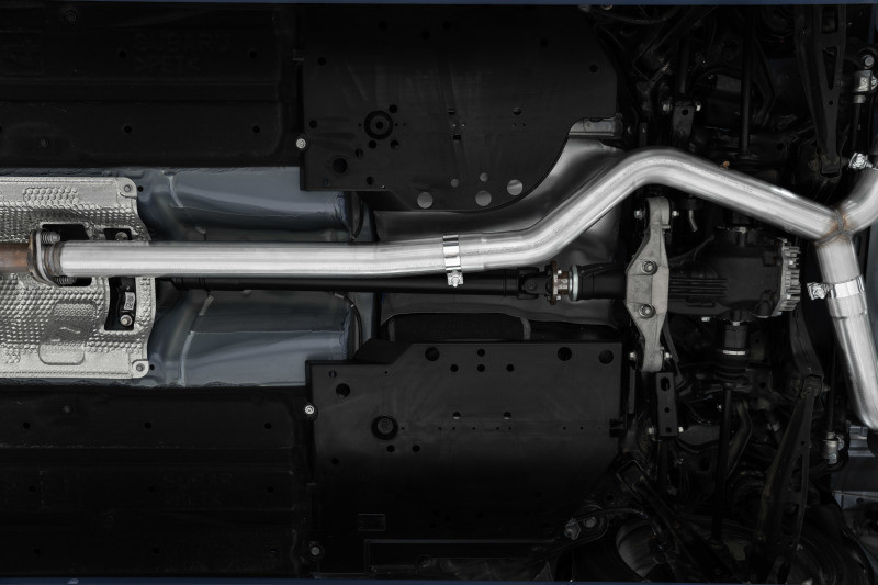 MBRP 2022+ Subaru WRX 3in Cat-Back Dual Split Rear Quad Carbon Fiber Tips Street Profile Exhaust - S48073CF Photo - Mounted