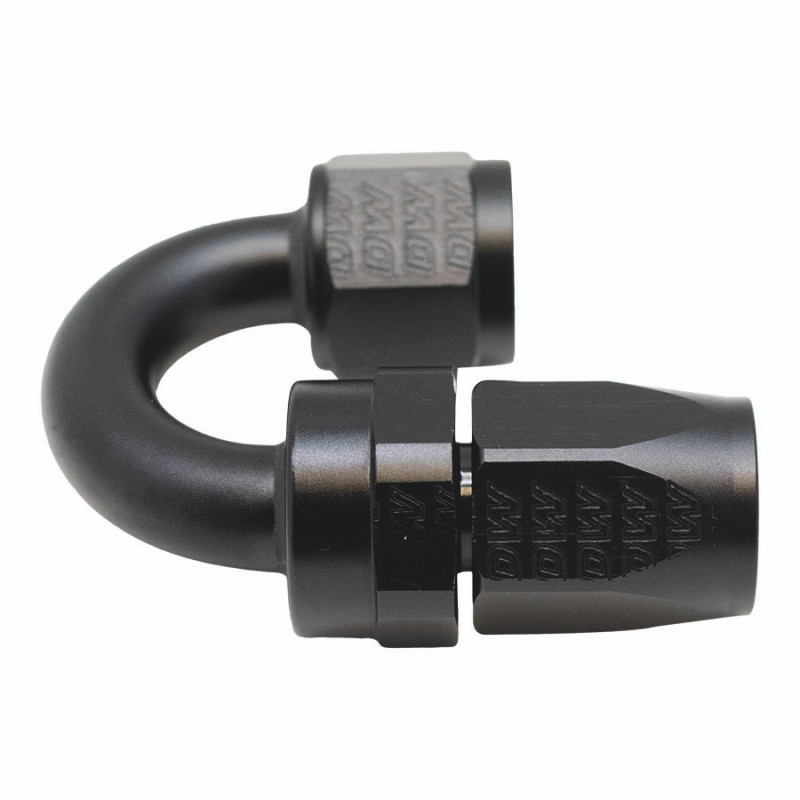 DeatschWerks 8AN Female Swivel 180-Degree Hose End CPE - Anodized Matte Black - 6-02-0808-B Photo - Primary
