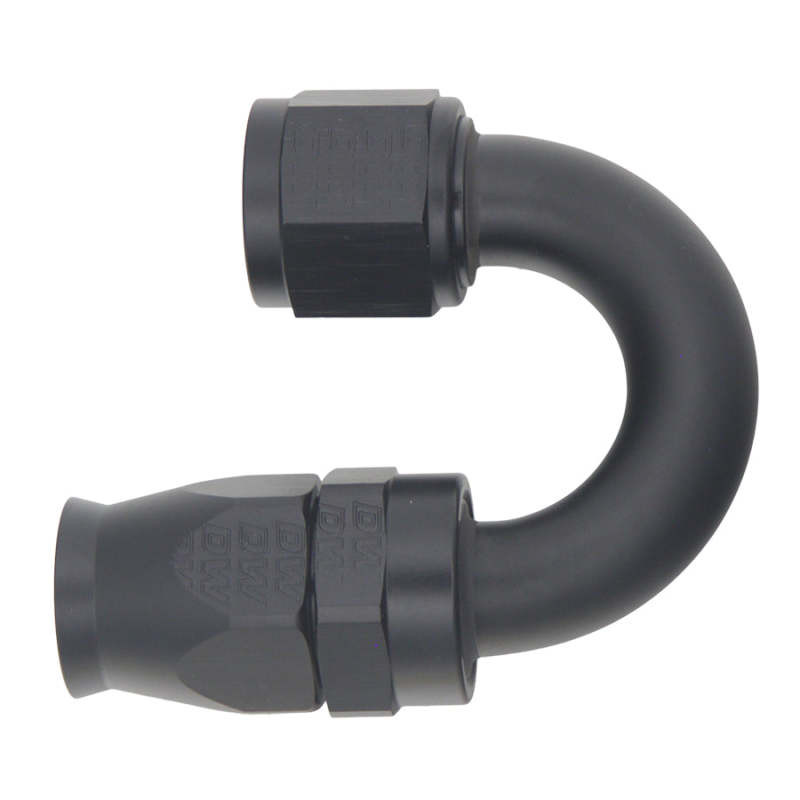 DeatschWerks 10AN Female Flare Swivel 180-Degree Hose End CPE - Anodized Matte Black - 6-02-0833-B Photo - Primary