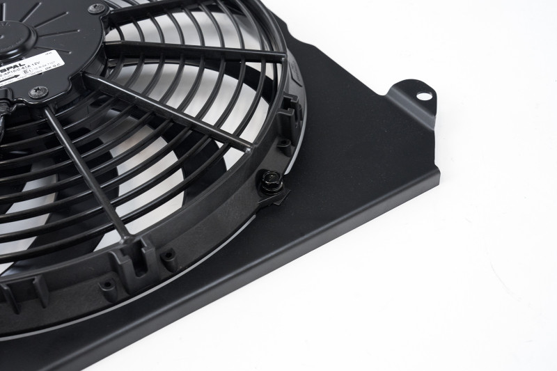 CSF 92-00 Honda Civic All-Aluminum Fan Shroud w/12in SPAL Fan - Black Finish - 2858FB Photo - Close Up