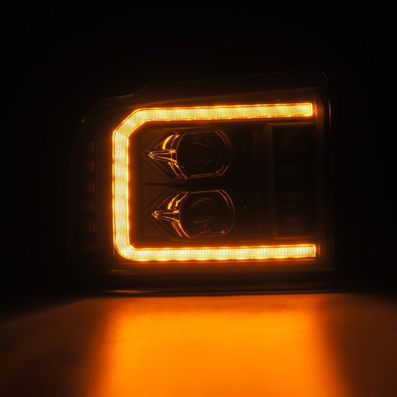 AlphaRex 05-07 Ford F250/350/450/550 Super Duty PRO-Series Proj. Headlights Blk w/Seq Sig. + SWB DRL - 880315 User 3