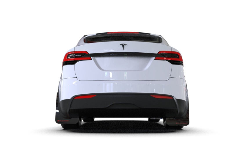 Rally Armor 2022 Tesla Model X/X Plaid Black UR Mud Flap - Metallic Black Logo - MF102-UR-BLK/MBK User 1
