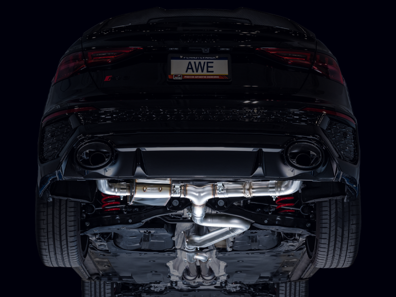 AWE Tuning Audi 22-23 8Y RS3 Cat-Back SwitchPath Exhaust (No Tips) - 3025-31389 Photo - Mounted