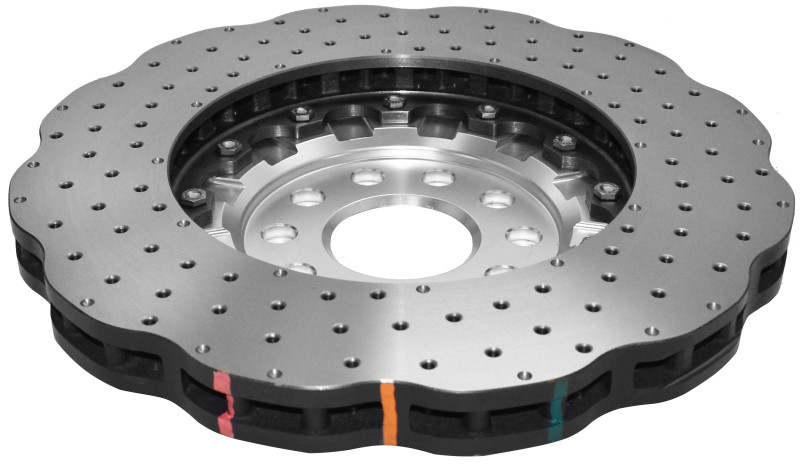 DBA 15-20 Volkswagen Golf R 3.6L Front 5000 Series Cross Drilled Rotor w/Silver Hat - 52830WSLVXD Photo - out of package