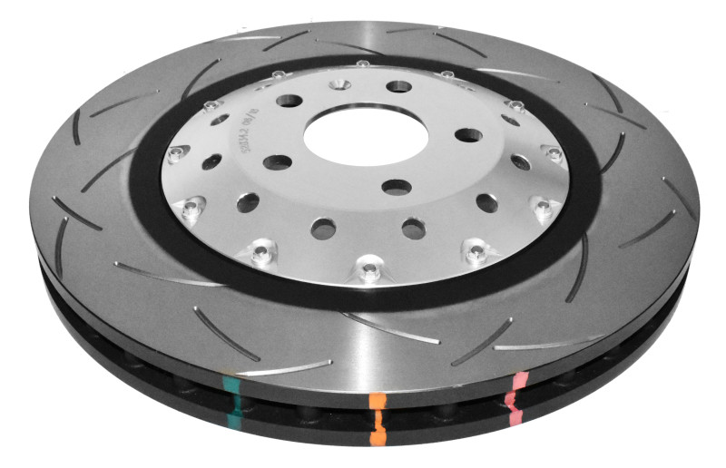 DBA 13-16 Audi RS5 (w/ Scalloped Edge Iron Rotors) Rear 5000 Series Slotted Rotor w/Silver Hat - 52835SLVS Photo - out of package