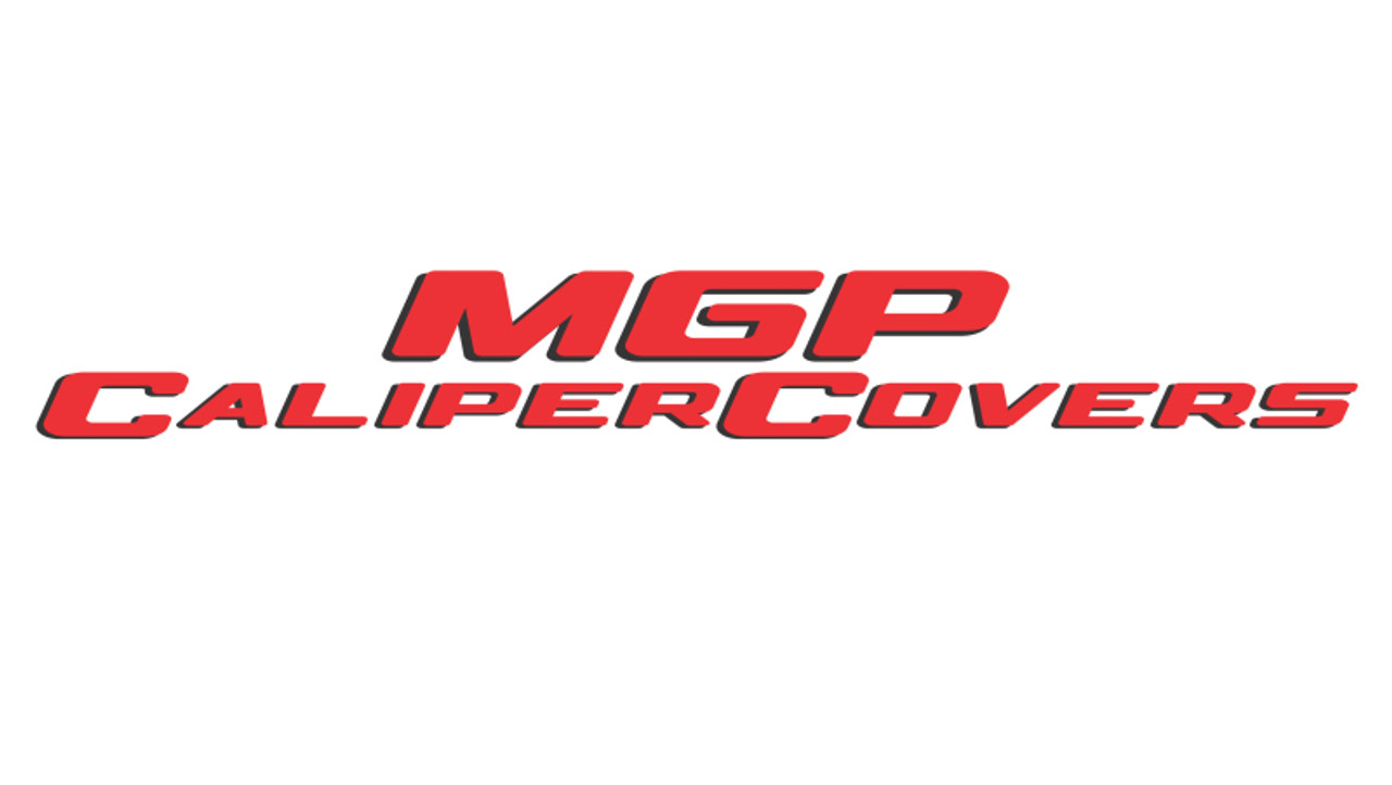 MGP 4 Caliper Covers Engraved Front & Rear Cursive/Challenger Red