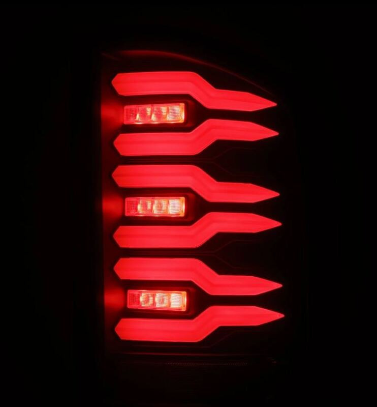 AlphaRex 07-14 Chevrolet Silverado 1500/2500HD/3500HD Luxx-Series LED Tail Lights Blk w/Smoked Lens - 620080 User 4