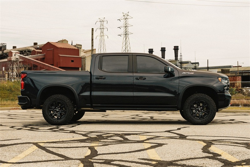 Corsa 22-23 Chevrolet Silverado 1500 Cat-Back Dual Rear Exit with Twin 4in Black Tips - 21238BPC Photo - Mounted