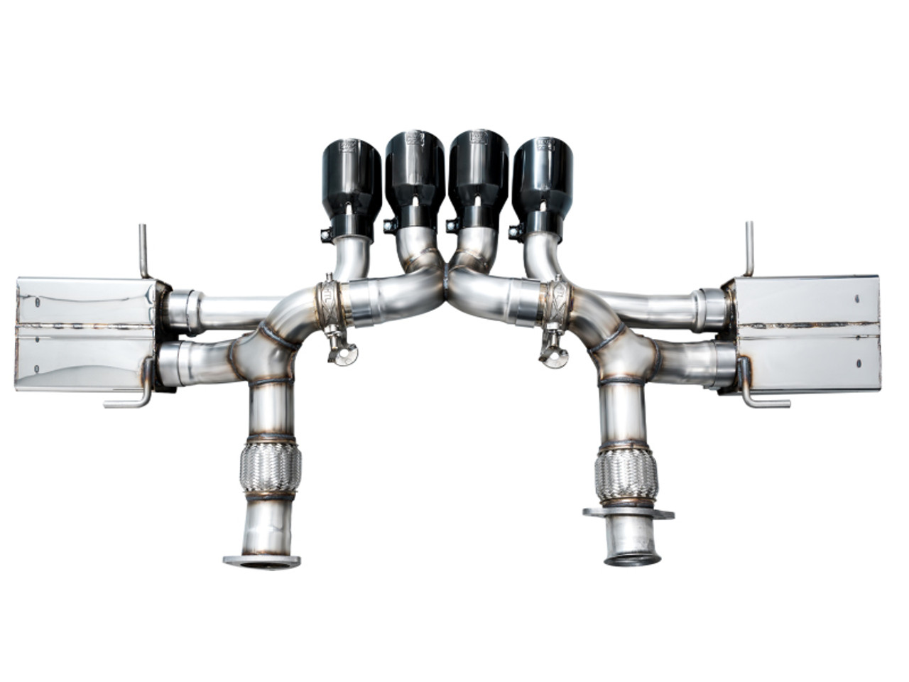 AWE 2023 C8 Corvette Z06 SwitchPath Cat-Back Exhaust - Diamond Black Tips - 3025-43906 Photo - out of package