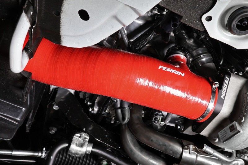 Perrin 2022+ Subaru WRX Red 3in Turbo Inlet Hose w/ Nozzle - PSP-INT-425RD User 1