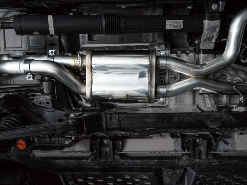 AWE Tuning 22-24 Ford Bronco Raptor 4WD Dual BashGuards Cat-Back SwitchPath Exhaust (No Tips) - 3025-31327 Photo - Mounted