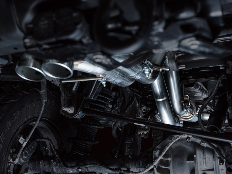 AWE Tuning 22-24 Ford Bronco Raptor 4WD Dual BashGuards Cat-Back SwitchPath Exhaust (No Tips) - 3025-31327 Photo - Mounted