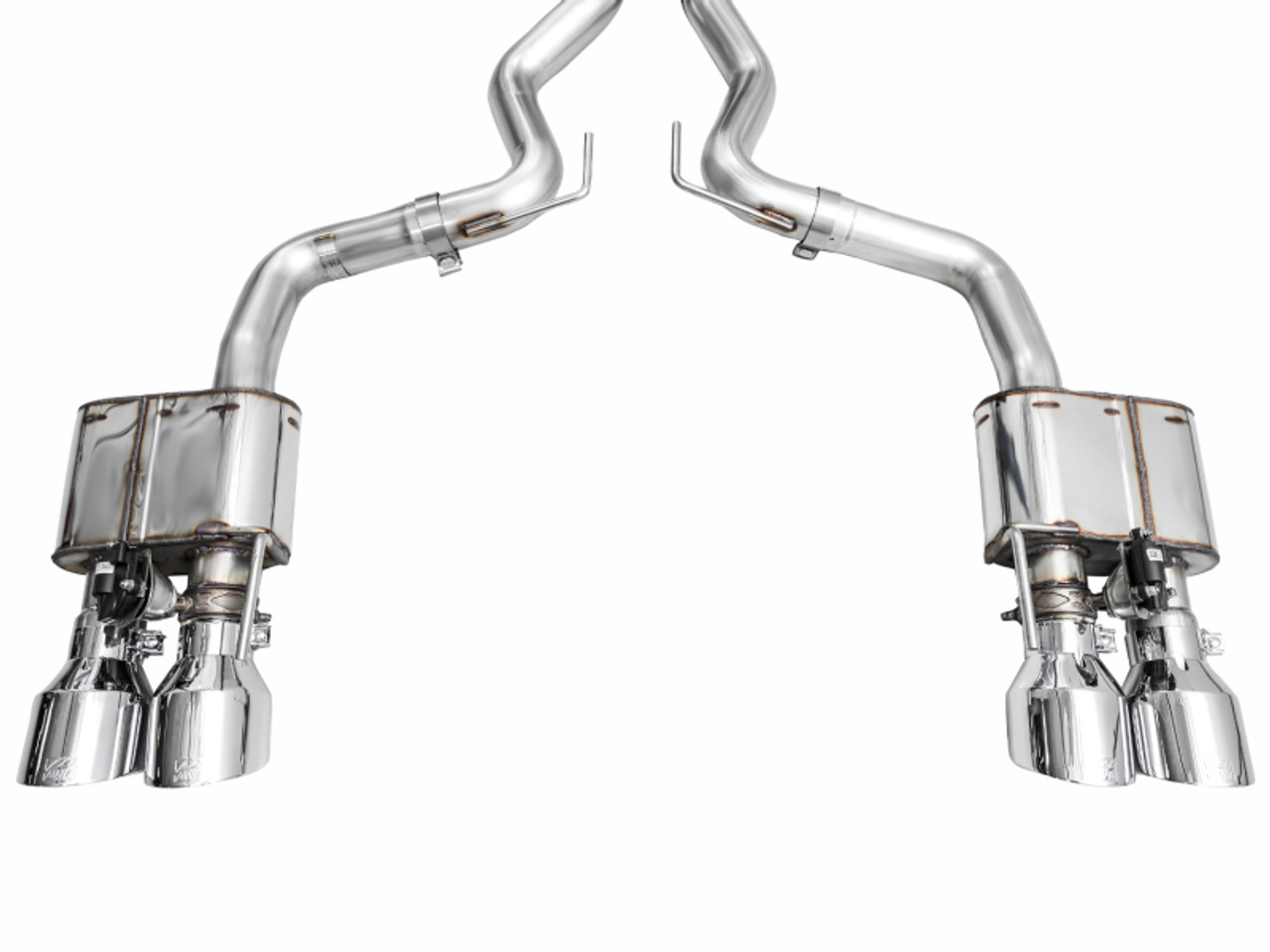 AWE 2024 Ford Mustang Dark Horse S650 RWD SwitchPath Catback Exhaust w/ Quad Chrome Silver Tips - 3025-42375 Photo - out of package