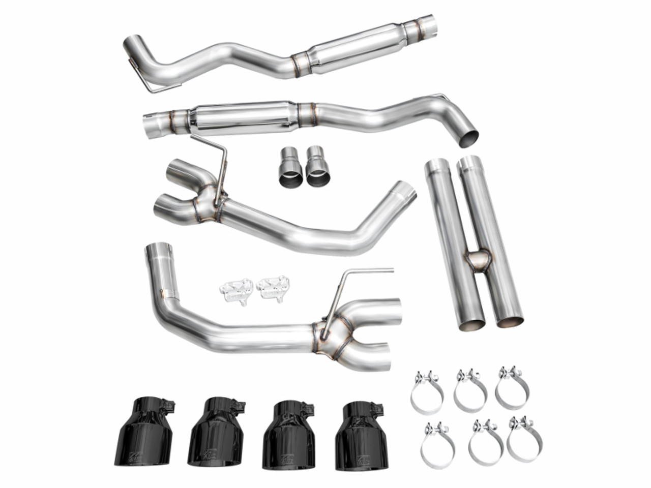 AWE 2024 Ford Mustang Dark Horse S650 RWD Track Edition Catback Exhaust w/ Quad Diamond Black Tips - 3020-43375 Photo - out of package