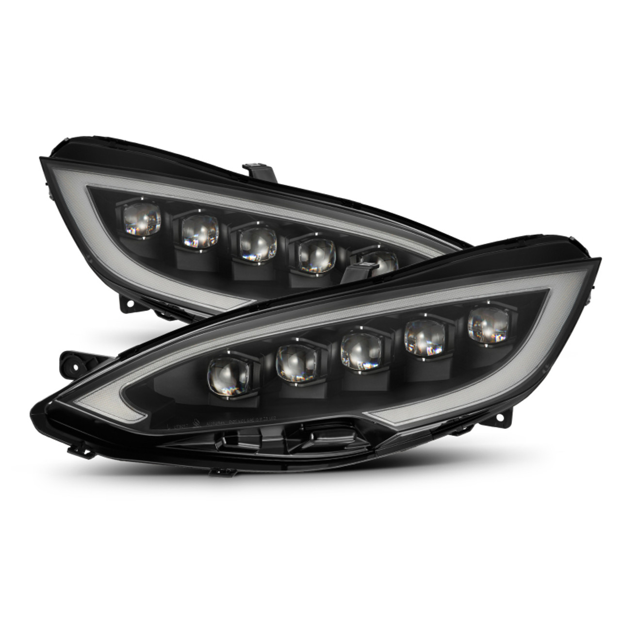 AlphaRex 12-21 Tesla Model S NOVA-Series LED Proj Headlights Blk w/Activtn Light & Seq.Sig / SB DRL - 880877 Photo - Primary