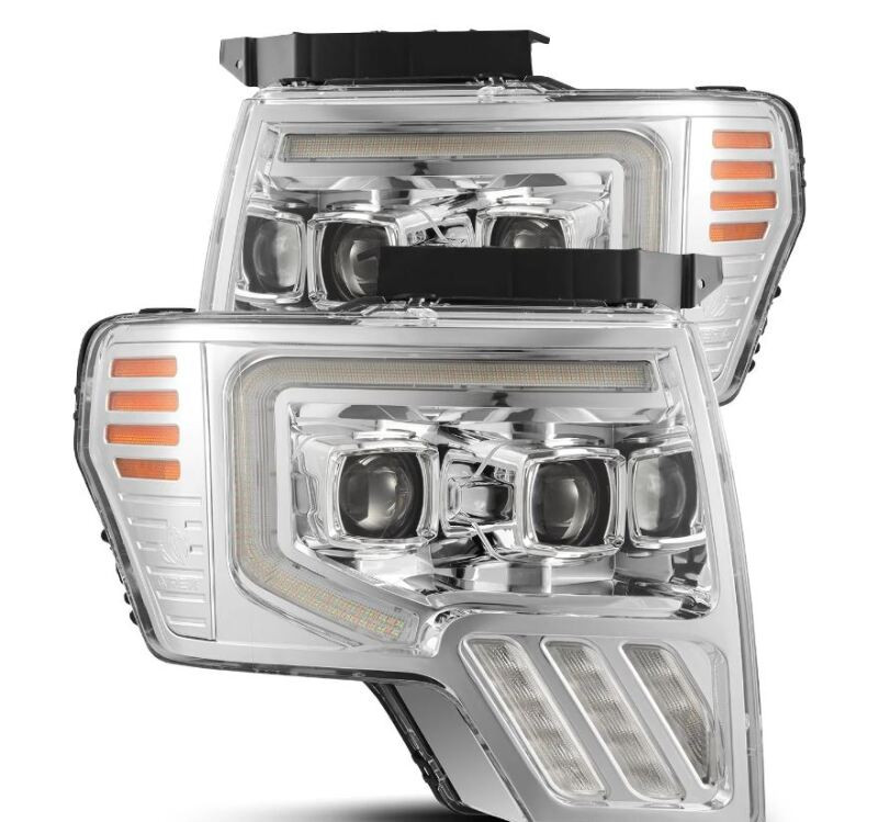 AlphaRex 09-14 Ford F-150 PRO-Series Projector Headlights Plank Style Chrm w/Activ Light/Seq Signal - 880482 Photo - Primary