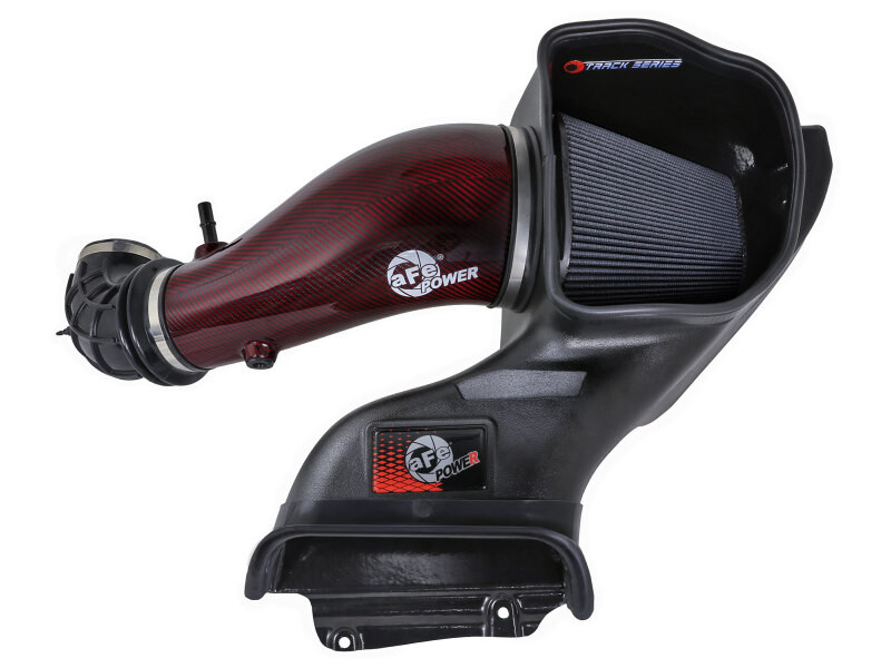 aFe 23-24 Ford F150 Raptor R Supercharged Red Carbon Track Series Air Intake w/ P5R Filter (MOQ 24) - 57-10030KR Photo - Unmounted