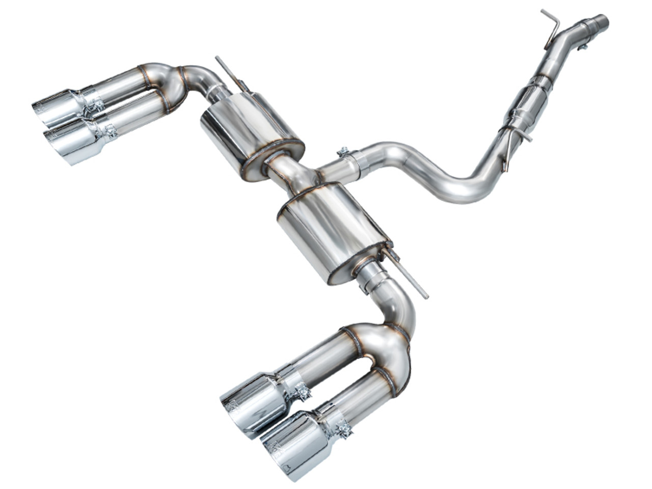 AWE 22-24 Audi 8Y S3 Touring Edition Exhaust - Chrome Silver Tips - 3015-42897 Photo - Primary