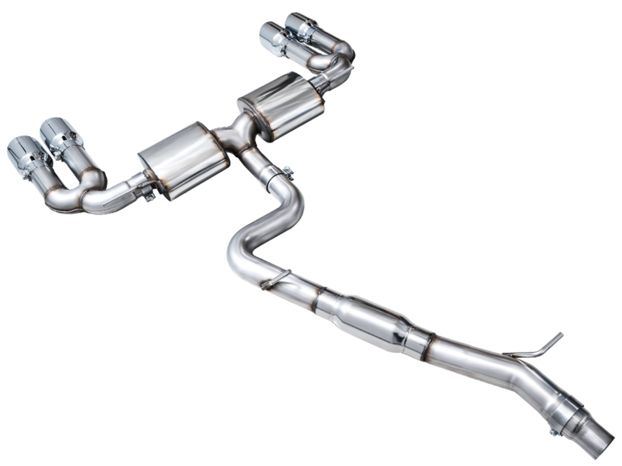 AWE 22-24 Audi 8Y S3 Touring Edition Exhaust - Chrome Silver Tips - 3015-42897 Photo - out of package