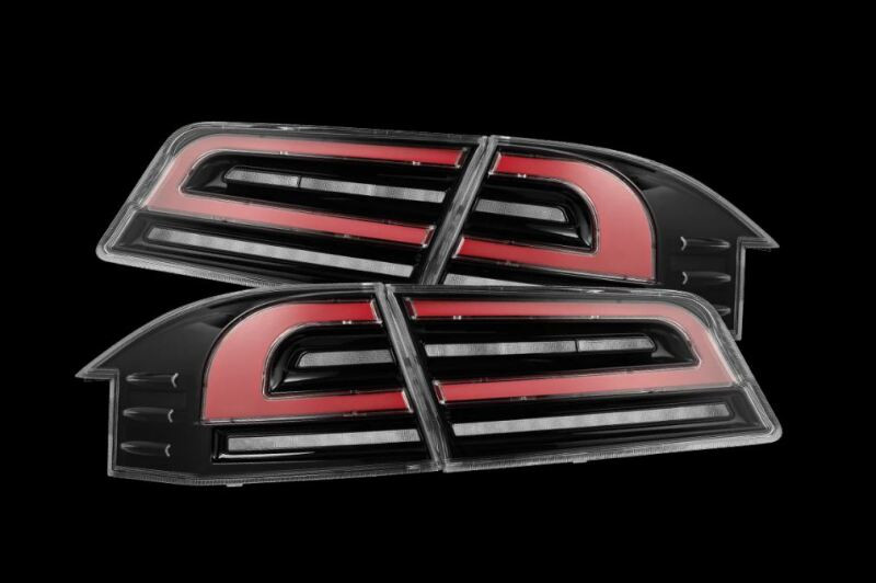 AlphaRex 12-21 Tesla Model S LUXX-Series LED Tail Lights - Black/Red - 601130 Photo - Primary