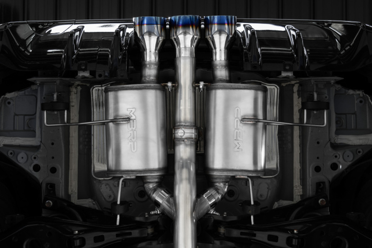 MBRP 2024+ Acura Integra Type-R T304 SS 3in Cat-Back Triple Center Outlet Exhaust w/Burnt Tips - S49043BE Photo - Mounted