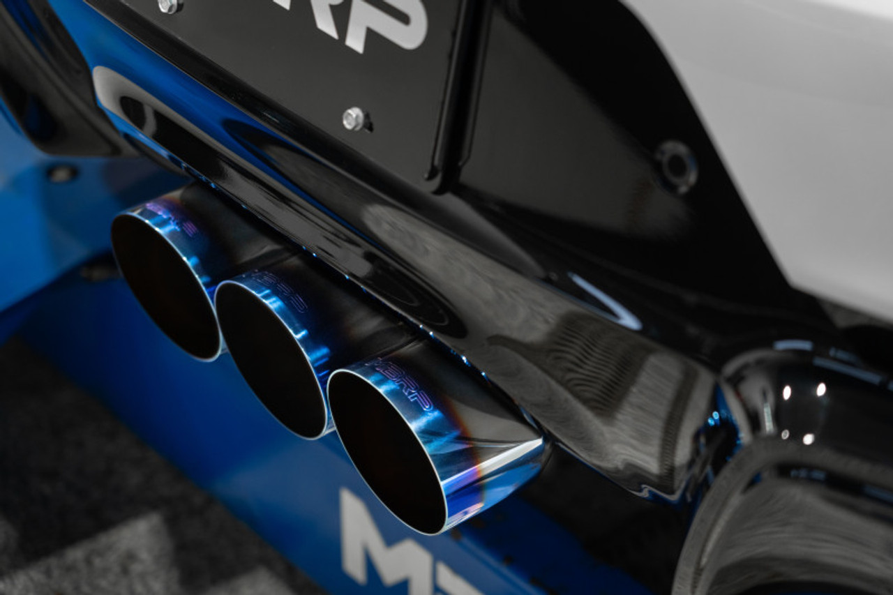 MBRP 2024+ Acura Integra Type-R T304 SS 3in Cat-Back Triple Center Outlet Exhaust w/Burnt Tips - S49043BE Photo - Close Up