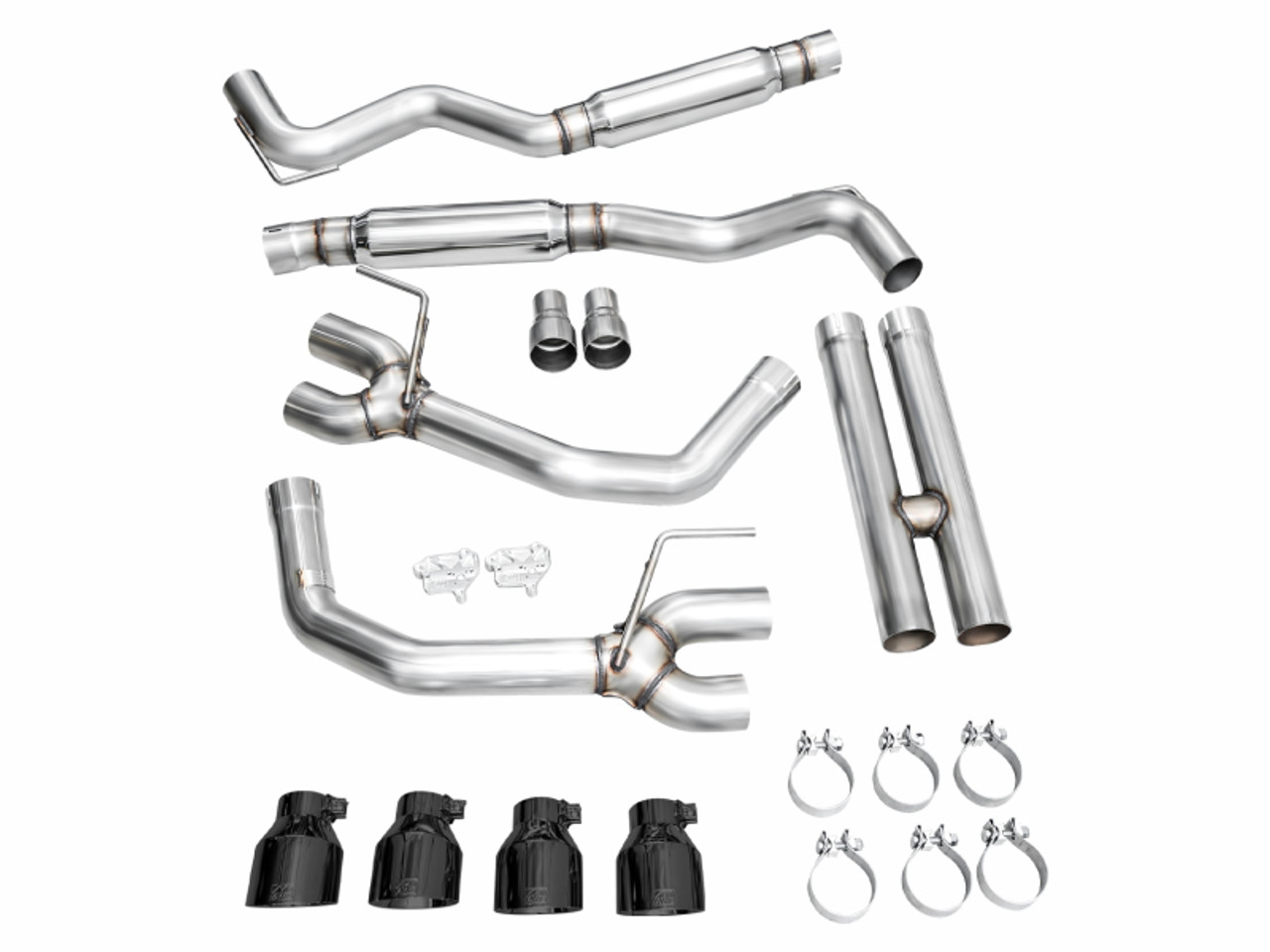 AWE 2024 Ford Mustang GT Fastback S650 RWD Track Edition Catback Exhaust w/ Quad Diamond Black Tips - 3020-43650 Photo - out of package
