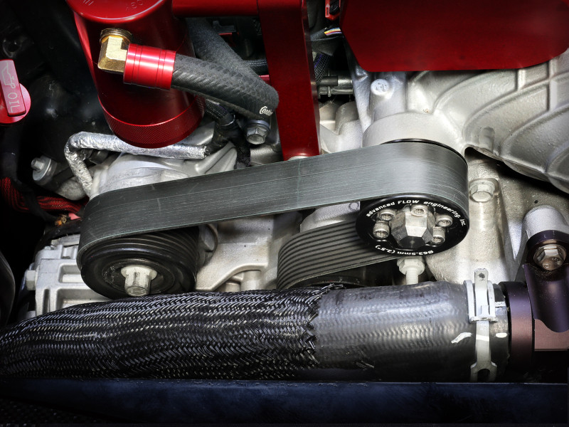aFe 15-23 Dodge Challenger / 15-23 Dodge Charger SRT Hellcat 2.50in Supercharger Power Pulley Kit - 79-10009 Photo - Mounted