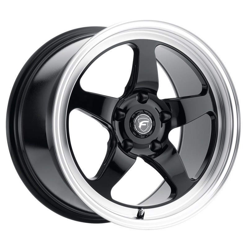 Forgestar D5 18x10 / 5x120.65 BP / ET+25 / 6.5in BS Gloss Black Machined Wheel - F09180062P26 Photo - Primary