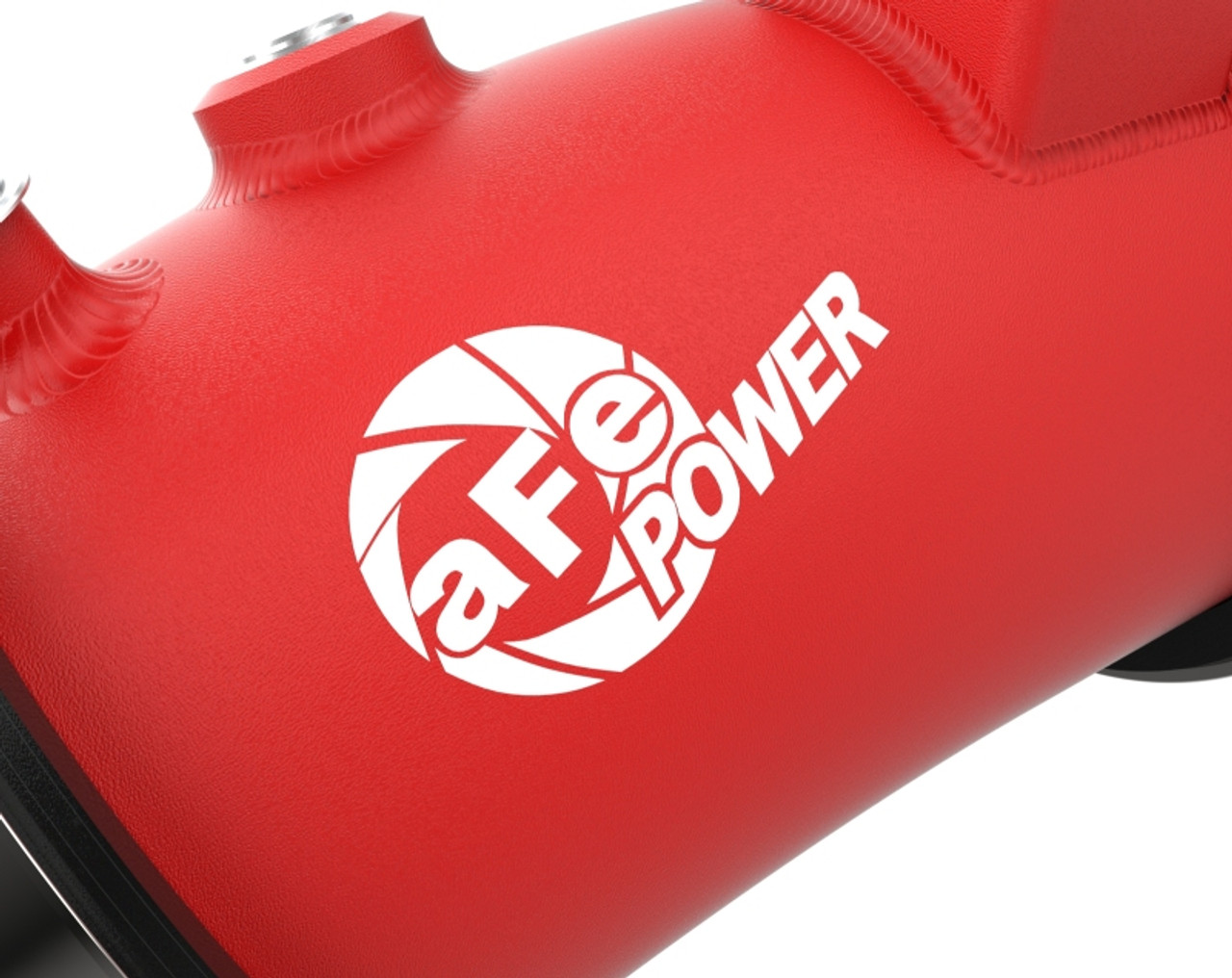 aFe BladeRunner 22-23 Kia Stinger L4-2.5L (t) Aluminum Hot and Cold Charge Pipe Kit - Red - 46-20694-R Photo - Close Up