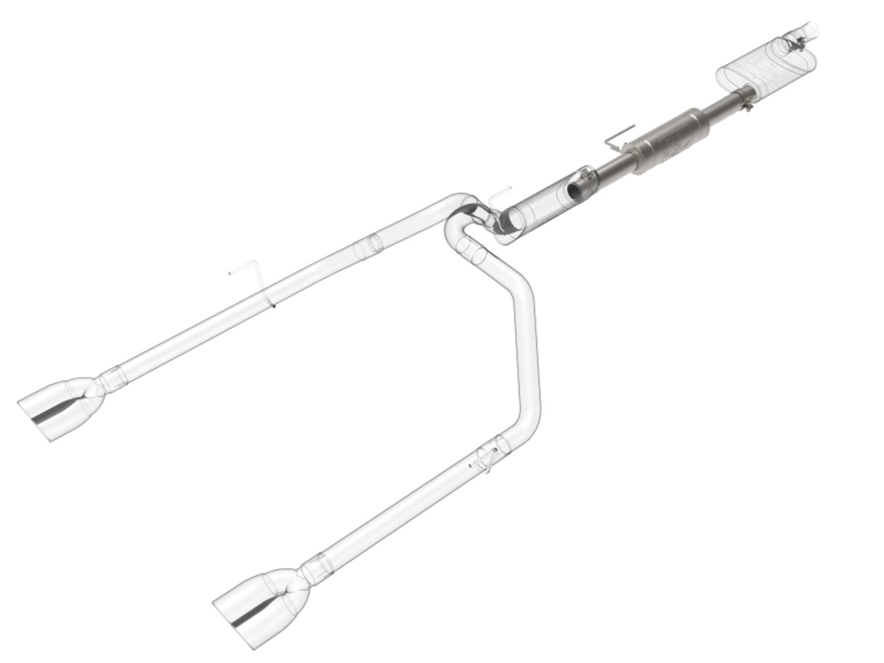 aFe Vulcan Series 3in T304 Stainless Steel Muffler Upgrade Pipe (Use w/ PN 49-48083-B/P) - 49C38097 Photo - Unmounted