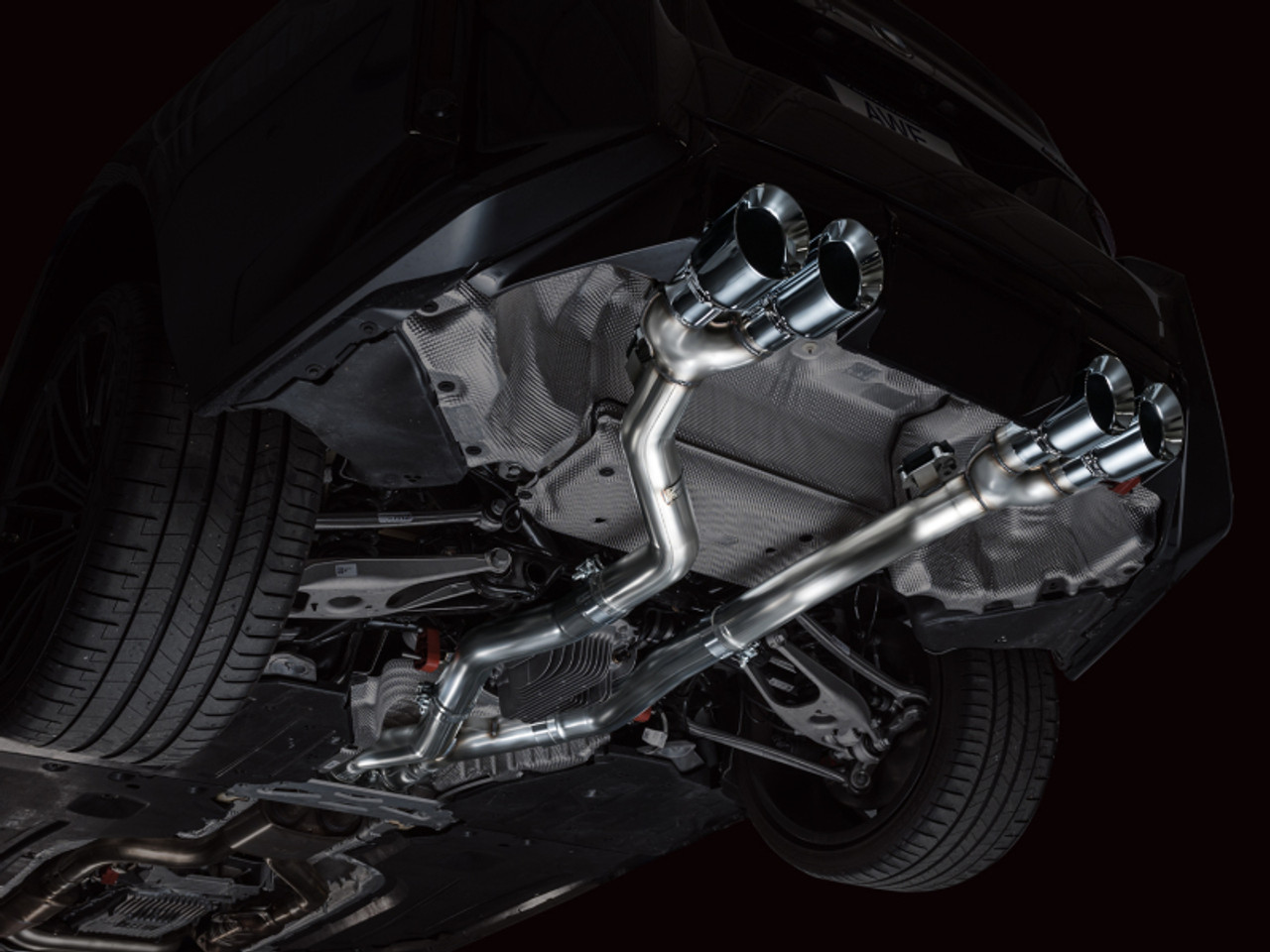 AWE Tuning 23-24 BMW G87 M2 Track Edition Exhaust - Chrome Silver Tips - 3020-42487 Photo - Mounted