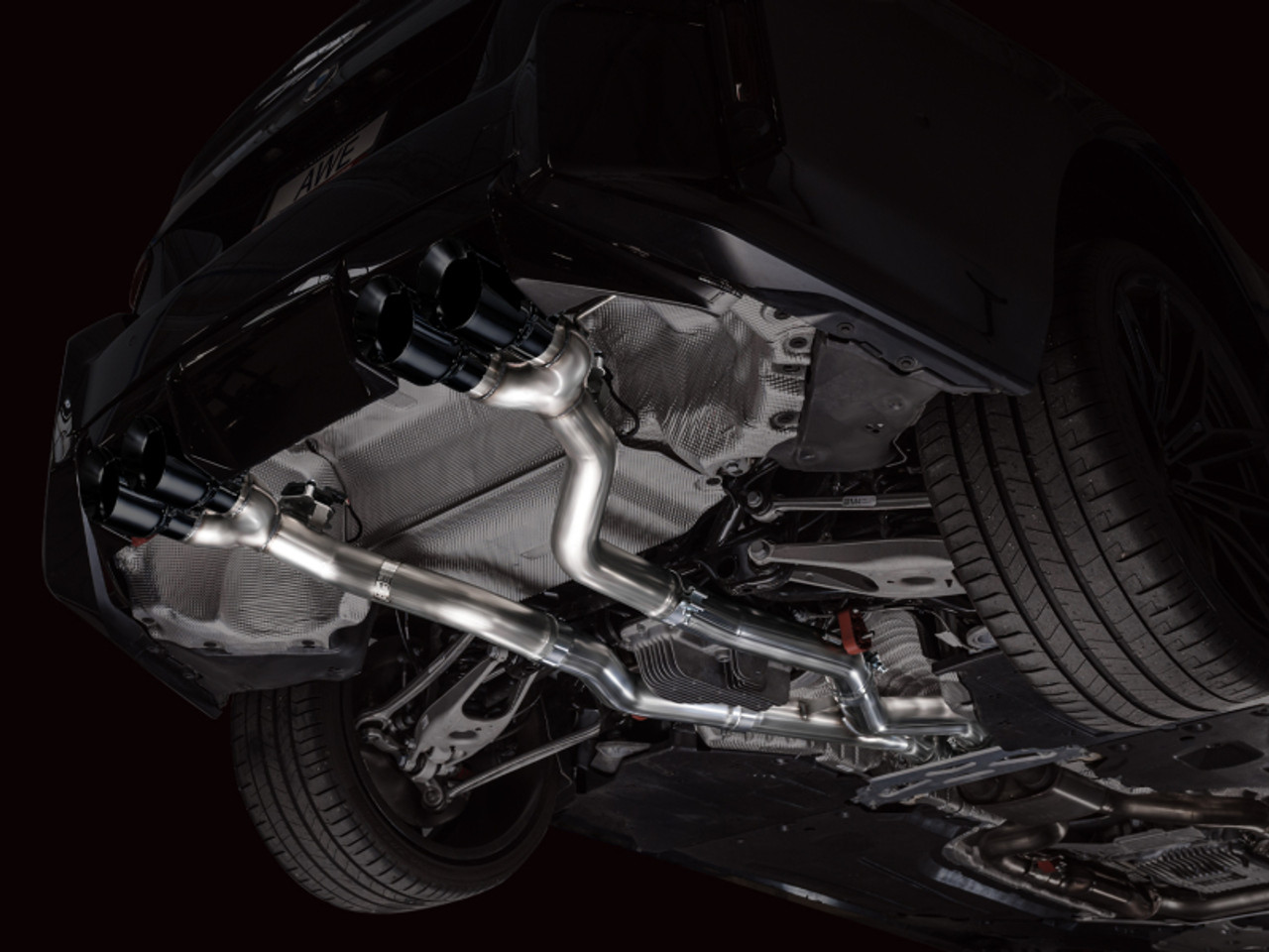 AWE Tuning 23-24 BMW G87 M2 Track Edition Exhaust - Diamond Black Tips - 3020-43487 Photo - Mounted