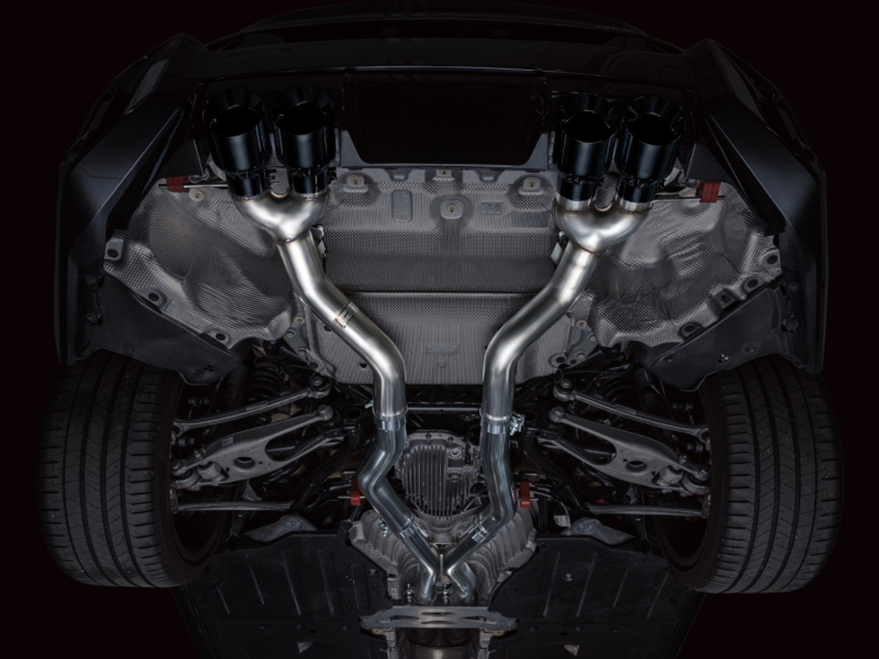 AWE Tuning 23-24 BMW G87 M2 Track Edition Exhaust - Diamond Black Tips - 3020-43487 Photo - Mounted