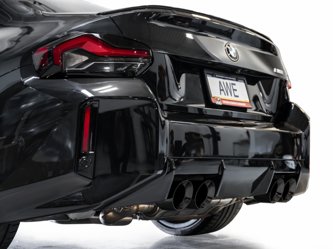 AWE Tuning 23-24 BMW G87 M2 SwitchPath Edition Exhaust - Diamond Black Tips - 3025-43487 Photo - Mounted