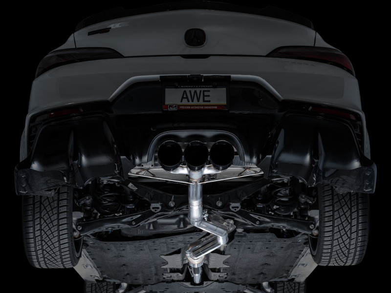 AWE Tuning 2024 Acura Integra Type S DE5 FWD Track Edition Exhaust w/ Triple Diamond Black Tips - 3020-53335 Photo - Mounted