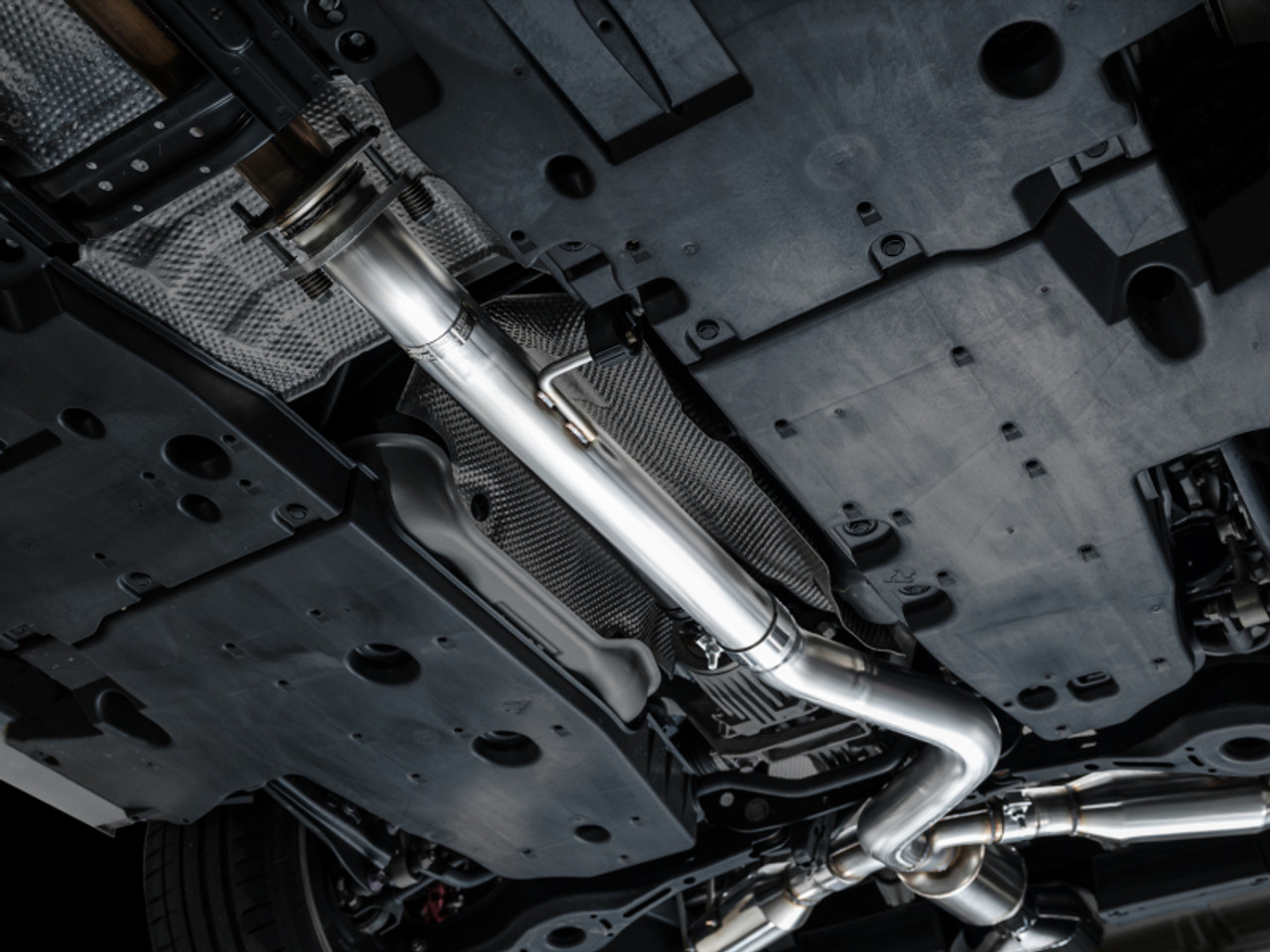 AWE 23-24 Toyota GR Corolla Track Edition Catback Exhaust - Chrome Silver Tips - 3020-52472 Photo - Mounted