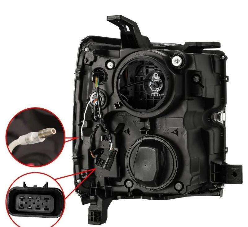 AlphaRex 15-19 Chevy Silverado 2500/3500 LUXX-Series Proj. Headlights Blk w/Actv SeqSig & SBDRL - 880098 User 1