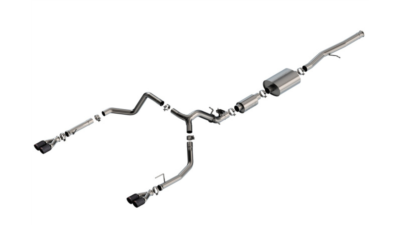 Borla 2024 Chevy Silverado 1500 6.2L V8 S-Type Catback Exhaust w/ Simulator - CF Black Anodized - 140994CFBA Photo - Primary