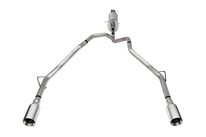 Corsa  25-26 Ram 2.5in Stainless Steel Sport Cat-back Dual Rear Exit 5.0in Polished Tip - 21309 Photo - Primary