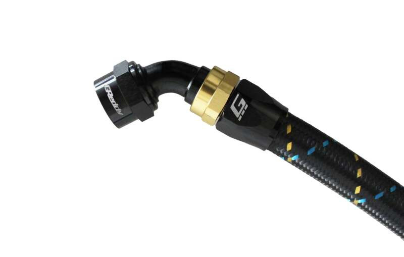 GReddy AN08 60 DEGREE HOSE END SWIVEL BLACK/GOLD ANODIZED - 12800860 Photo - Primary