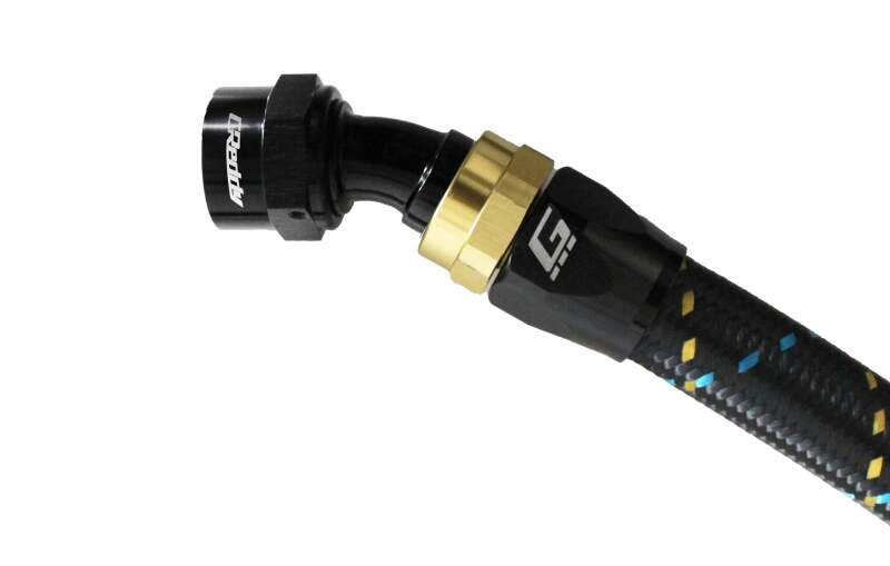 GReddy AN10 30 DEGREE HOSE END SWIVEL BLACK/GOLD ANODIZED - 12801030 Photo - Primary