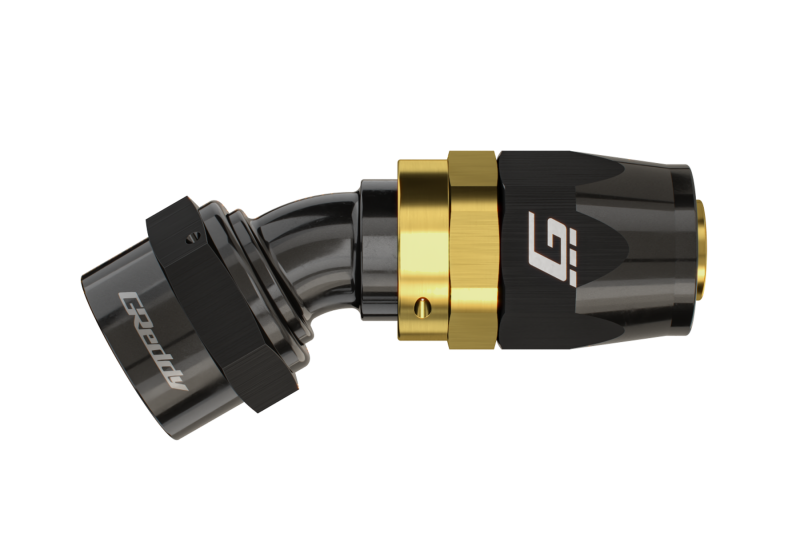 GReddy AN16 120 DEGREE HOSE END SWIVEL BLACK/GOLD ANODIZED - 12801612 Photo - Primary
