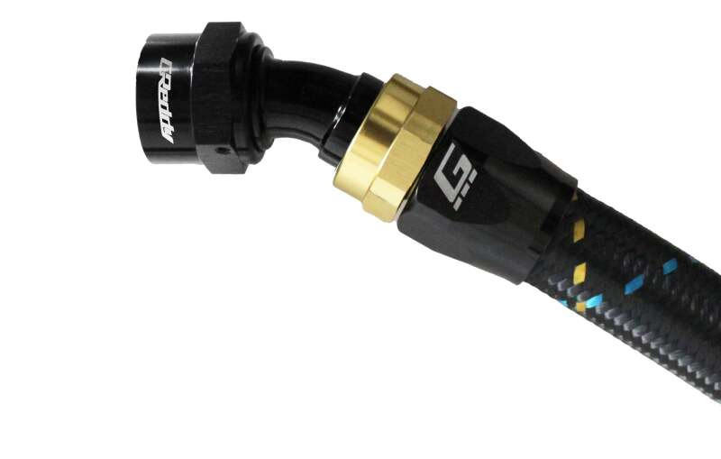 GReddy AN16 30 DEGREE HOSE END SWIVEL BLACK/GOLD ANODIZED - 12801630 Photo - Close Up