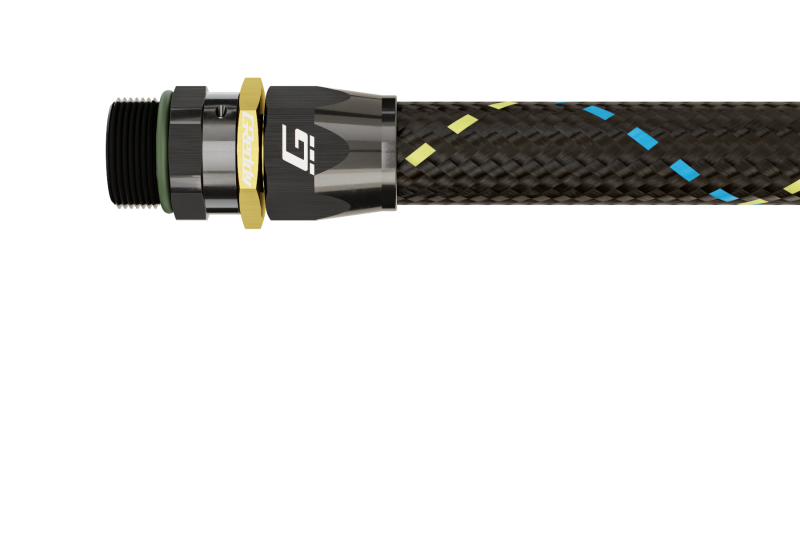 GReddy AN12 STRAIGHT ORB MALE BLACK/GOLD ANODIZED - 12811200 Photo - Primary