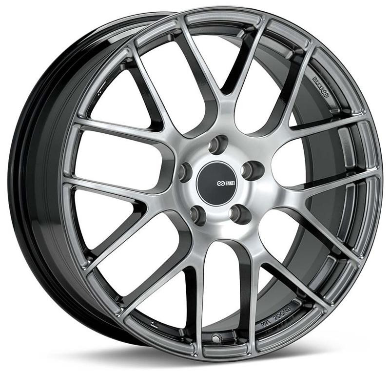 Enkei Raijin 19x8 42mm Inset 5x120 Bolt Pattern 72.6 Hub Bore Hyper Silver Wheel - 467-980-1242HS Photo - Primary