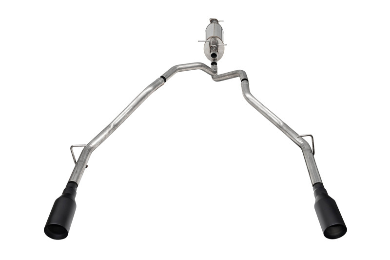 Corsa 25-26 Ram 2.5in Stainless Steel Sport Cat-back Dual Rear Exit 5.0in Black Tips - 21309BPC Photo - Primary