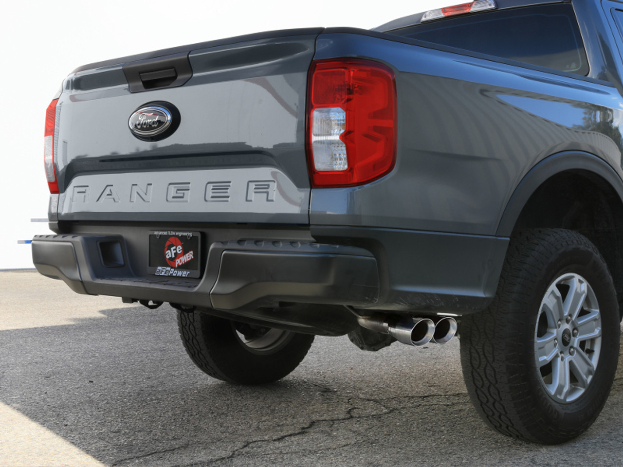 aFe 2024+ Ford Ranger L4-2.3L (t) Vulcan Series 2.5in to 3in Cat-Back Exhaust w/ Polished Tip - 49-33148-P Photo - Unmounted