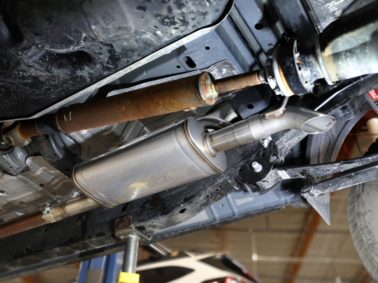 aFe 2024+ Ford Ranger L4-2.3L (t) Rock Basher 2.5in 409SS Cat-Back Exhaust - 49-43150 Photo - Mounted