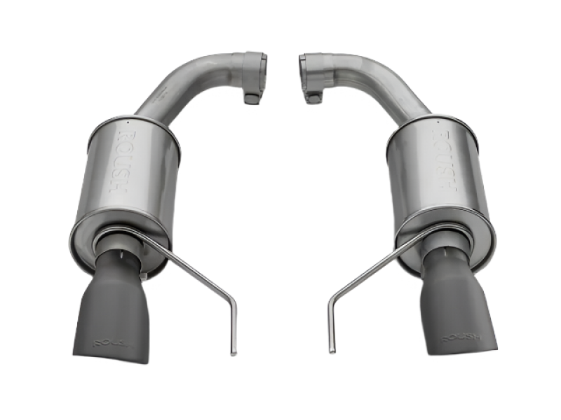 Roush 15-17 Mustang GT Black Tip Axle Back Exhaust - 421834-BLK Photo - Close Up